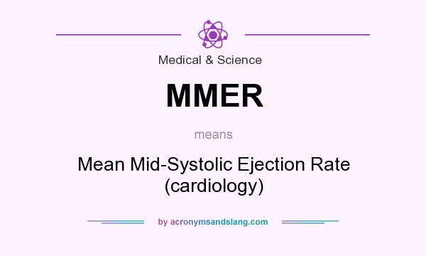 What does MMER mean? It stands for Mean Mid-Systolic Ejection Rate (cardiology)
