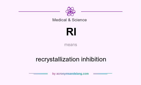 What does RI mean? It stands for recrystallization inhibition