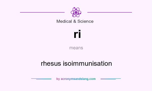 What does ri mean? It stands for rhesus isoimmunisation