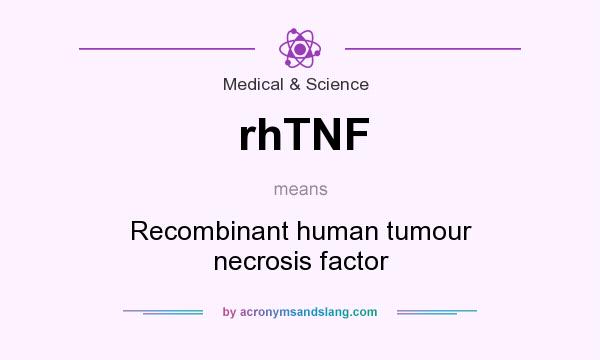 What does rhTNF mean? It stands for Recombinant human tumour necrosis factor