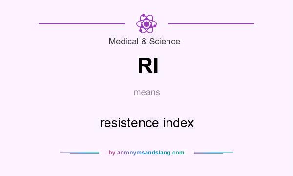 What does RI mean? It stands for resistence index