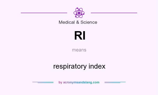 What does RI mean? It stands for respiratory index
