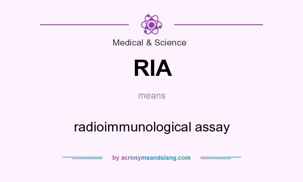 What does RIA mean? It stands for radioimmunological assay