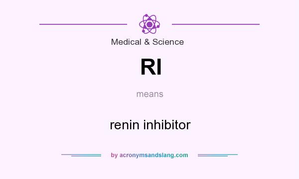 What does RI mean? It stands for renin inhibitor