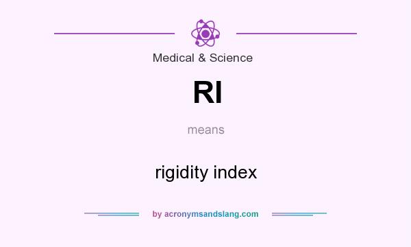What does RI mean? It stands for rigidity index