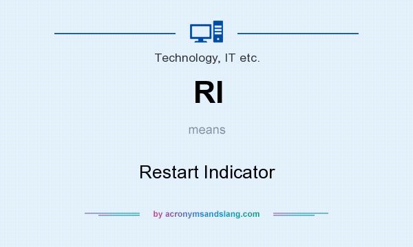 What does RI mean? It stands for Restart Indicator