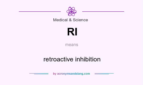 What does RI mean? It stands for retroactive inhibition