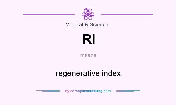 What does RI mean? It stands for regenerative index