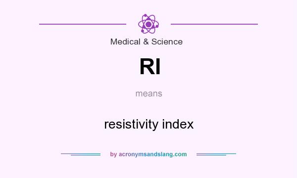 What does RI mean? It stands for resistivity index