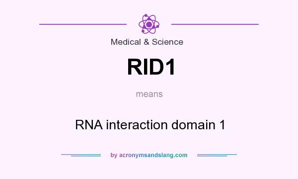 What does RID1 mean? It stands for RNA interaction domain 1