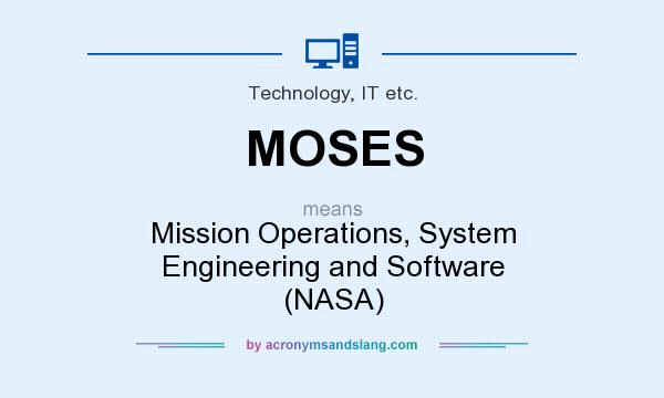 What does MOSES mean? It stands for Mission Operations, System Engineering and Software (NASA)