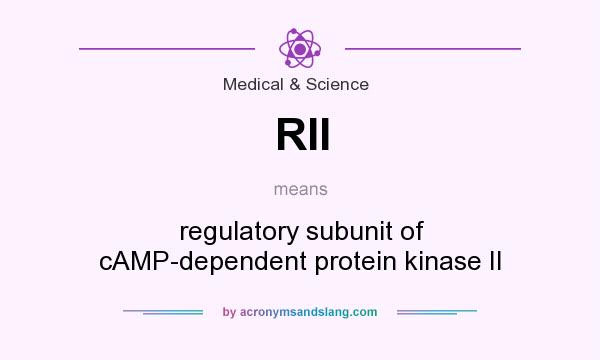 What does RII mean? It stands for regulatory subunit of cAMP-dependent protein kinase II