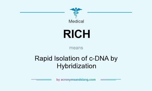 What does RICH mean? It stands for Rapid Isolation of c-DNA by Hybridization