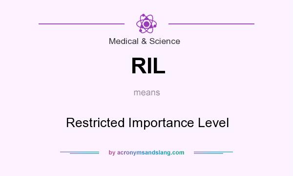 What does RIL mean? It stands for Restricted Importance Level