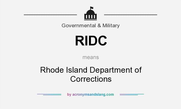 What does RIDC mean? It stands for Rhode Island Department of Corrections