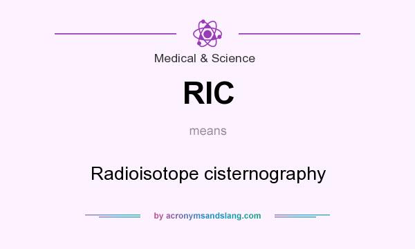 What does RIC mean? It stands for Radioisotope cisternography