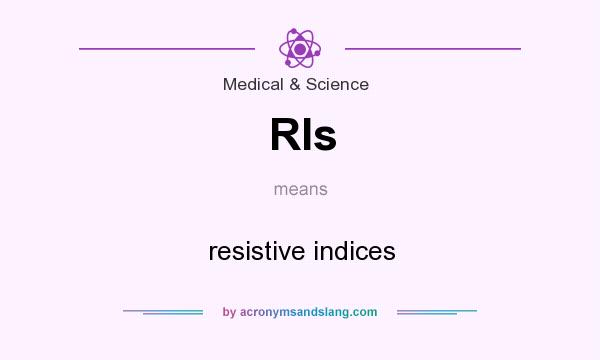 What does RIs mean? It stands for resistive indices