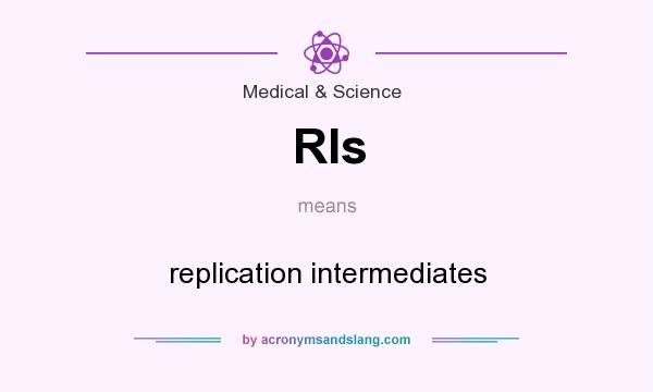 What does RIs mean? It stands for replication intermediates