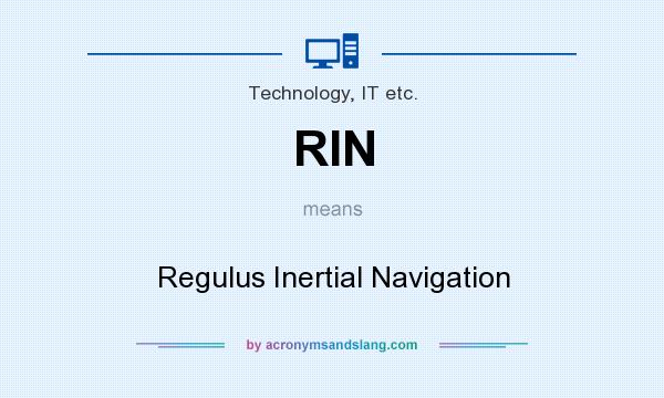 What does RIN mean? It stands for Regulus Inertial Navigation