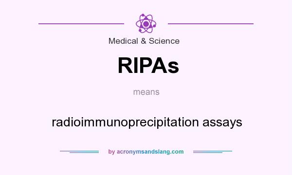 What does RIPAs mean? It stands for radioimmunoprecipitation assays
