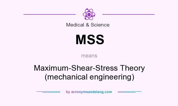 What does MSS mean? It stands for Maximum-Shear-Stress Theory (mechanical engineering)