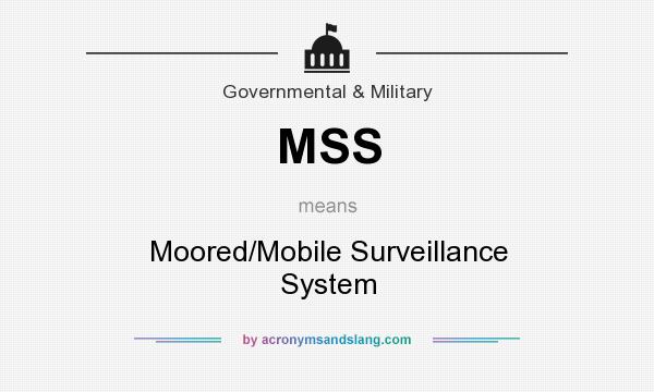 What does MSS mean? It stands for Moored/Mobile Surveillance System