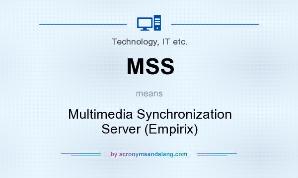 What does MSS mean? It stands for Multimedia Synchronization Server (Empirix)