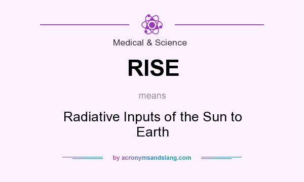 What does RISE mean? It stands for Radiative Inputs of the Sun to Earth