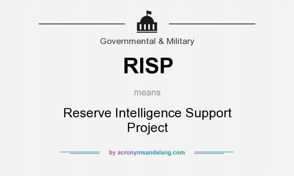 What does RISP mean? It stands for Reserve Intelligence Support Project