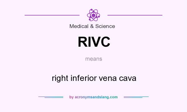 What does RIVC mean? It stands for right inferior vena cava