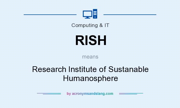 What does RISH mean? It stands for Research Institute of Sustanable Humanosphere