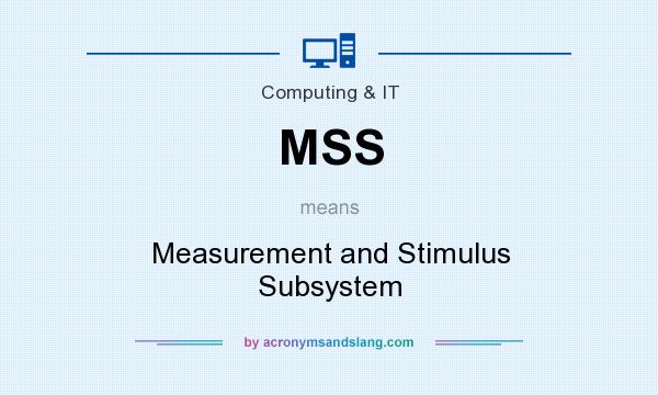What does MSS mean? It stands for Measurement and Stimulus Subsystem