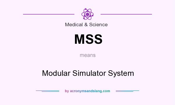 What does MSS mean? It stands for Modular Simulator System