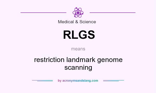 What does RLGS mean? It stands for restriction landmark genome scanning