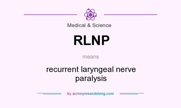 What does RLNP mean? It stands for recurrent laryngeal nerve paralysis