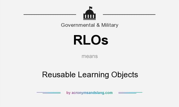 What does RLOs mean? It stands for Reusable Learning Objects
