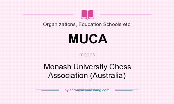 What does MUCA mean? It stands for Monash University Chess Association (Australia)