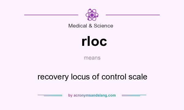What does rloc mean? It stands for recovery locus of control scale