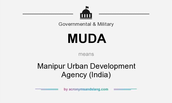 What does MUDA mean? It stands for Manipur Urban Development Agency (India)
