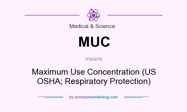 What does MUC mean? It stands for Maximum Use Concentration (US OSHA; Respiratory Protection)