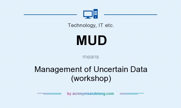 What does MUD mean? It stands for Management of Uncertain Data (workshop)