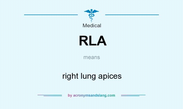 What does RLA mean? It stands for right lung apices