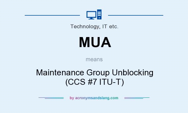 What does MUA mean? It stands for Maintenance Group Unblocking (CCS #7 ITU-T)