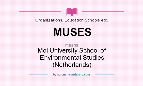 What does MUSES mean? It stands for Moi University School of Environmental Studies (Netherlands)
