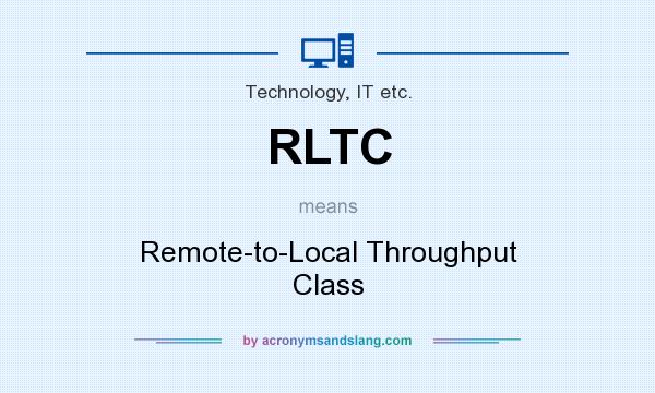 What does RLTC mean? It stands for Remote-to-Local Throughput Class