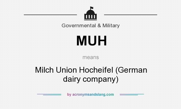 What does MUH mean? It stands for Milch Union Hocheifel (German dairy company)