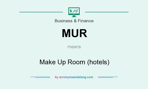 What does MUR mean? It stands for Make Up Room (hotels)