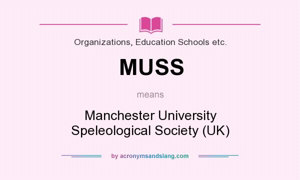 What does MUSS mean? It stands for Manchester University Speleological Society (UK)