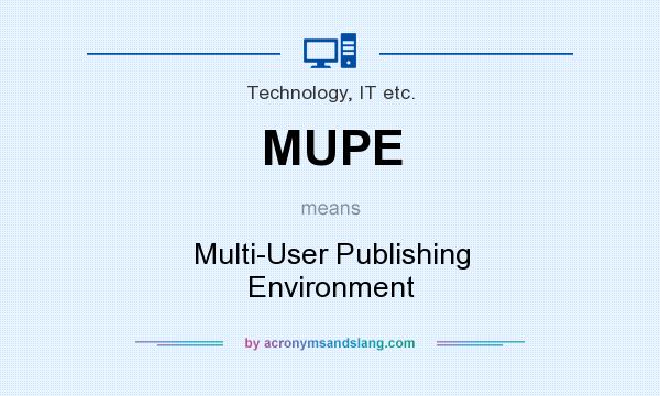 What does MUPE mean? It stands for Multi-User Publishing Environment