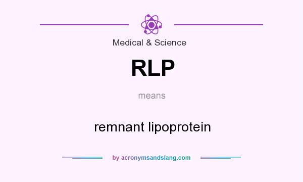 What does RLP mean? It stands for remnant lipoprotein